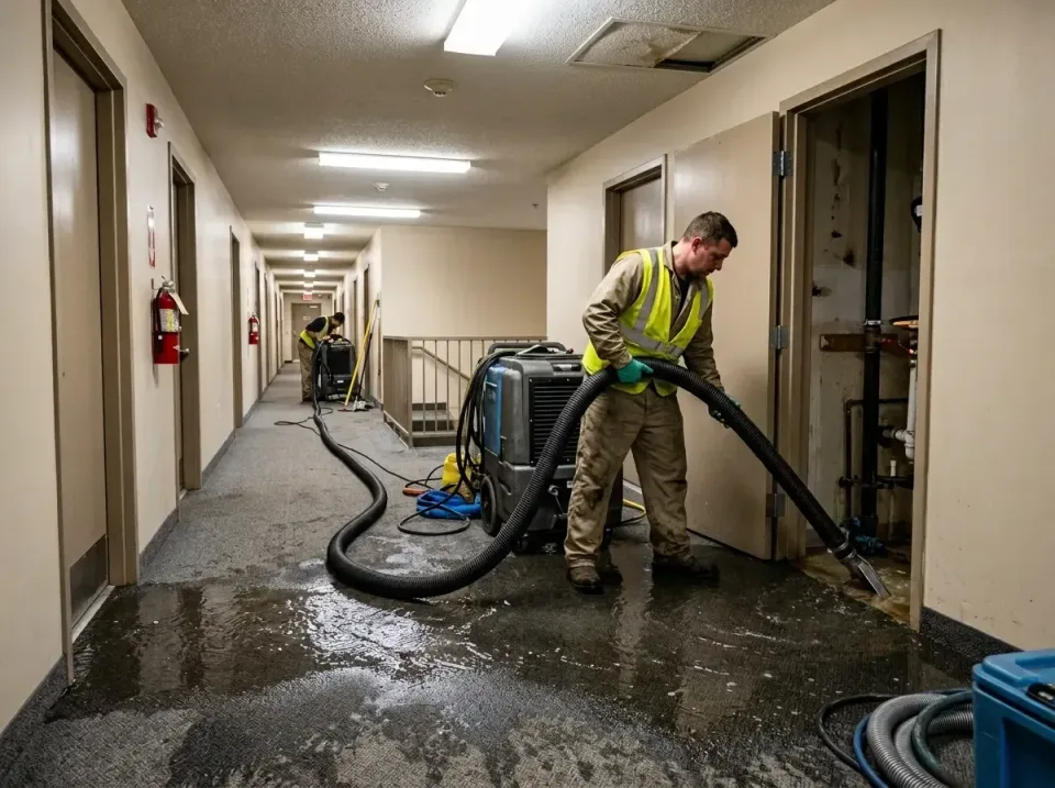 multi-unit-apartment-hallway-f-005 — frequently asked questions, Emergency Burst Pipe Water Extraction & Removal in Dunnello…